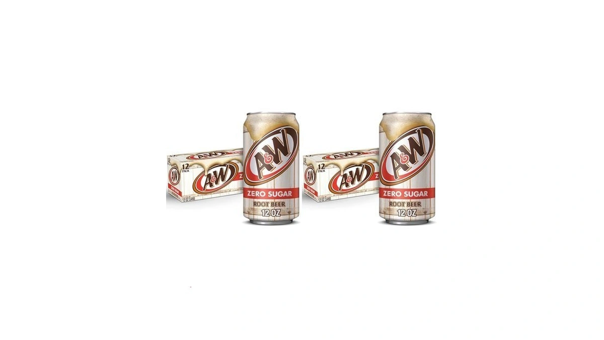 A&w Zero Sugar Root Beer Soda, 12 Fl. Oz. Cans,