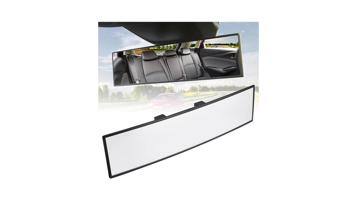 Joytutus Panoramic Rear View Mirror, 12 Inch Wide Angle Clip