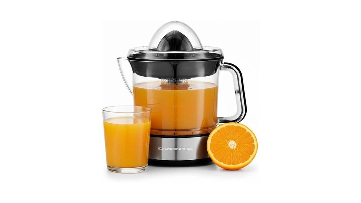 Ovente Electric Citrus Juicer Machine With 2 Cones For Big