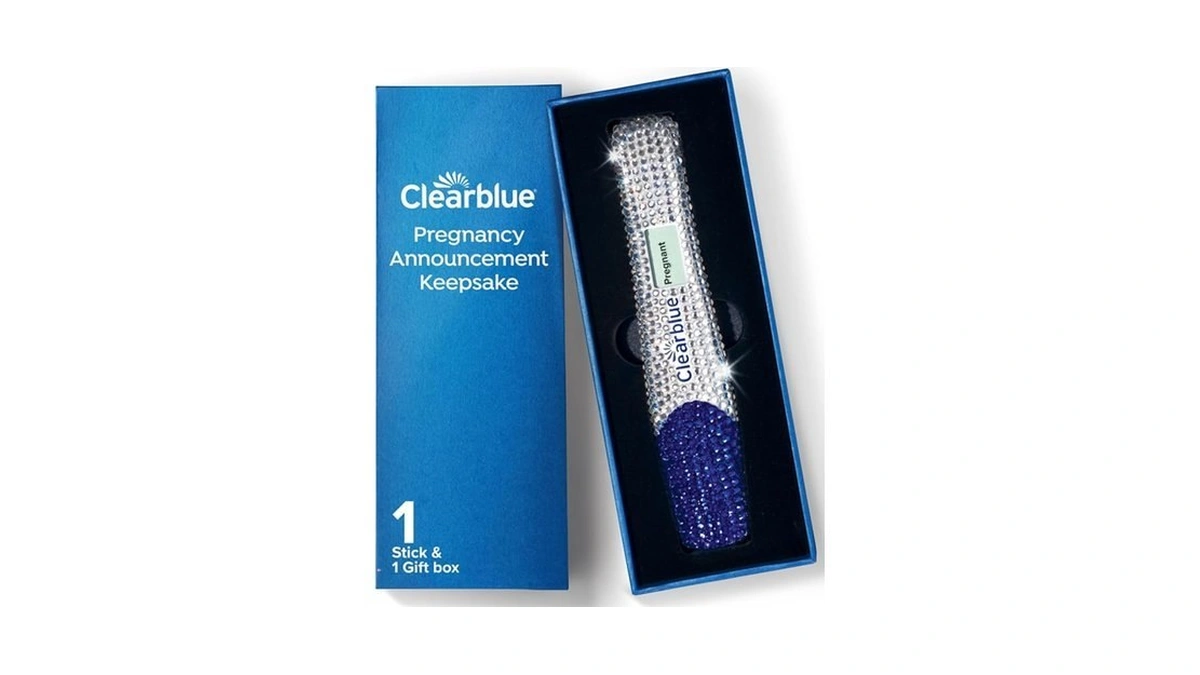 Clearblue Bedazzled Pregnancy Announcement Keepsake Stick 1ct; Unique And Memorable