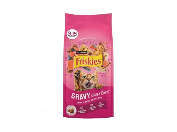 Purina Friskies Gravy Swirlers With Flavors Of Chicken, Salmon And