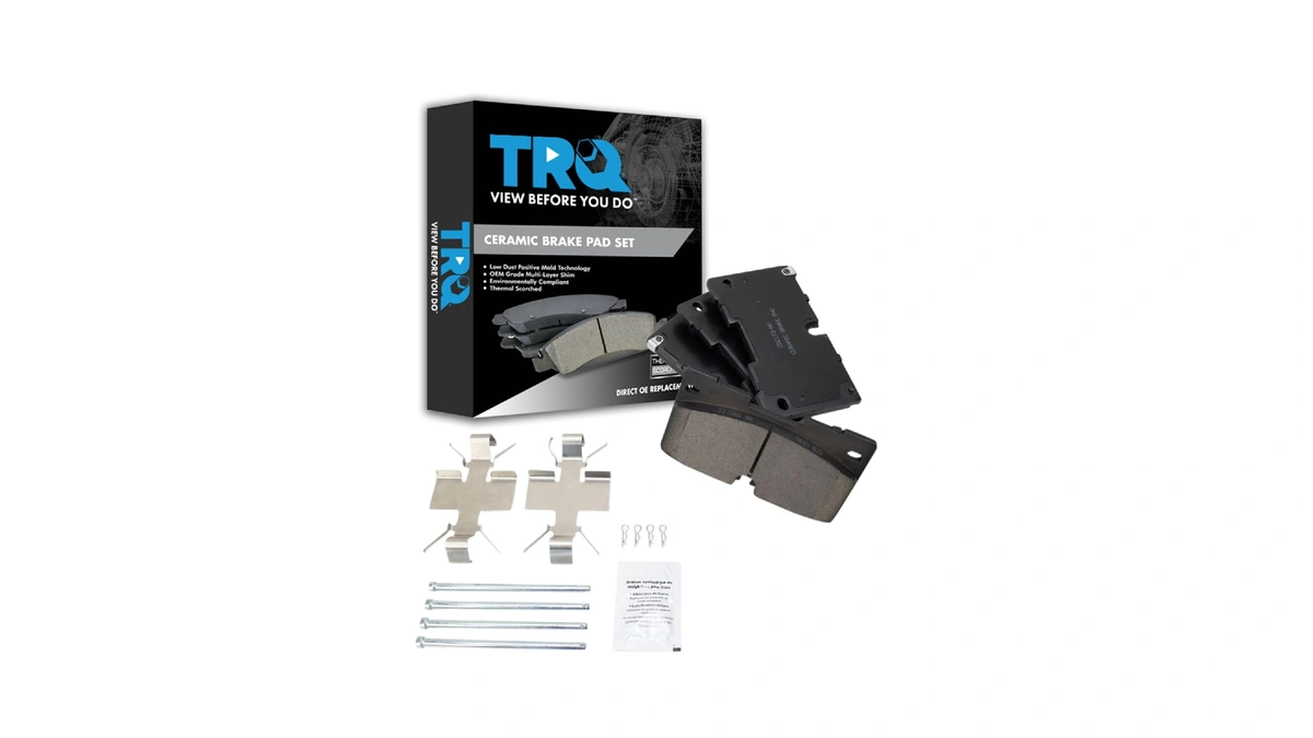 Trq Front Ceramic Brake Pad Set Compatible With 24 Chevrolet