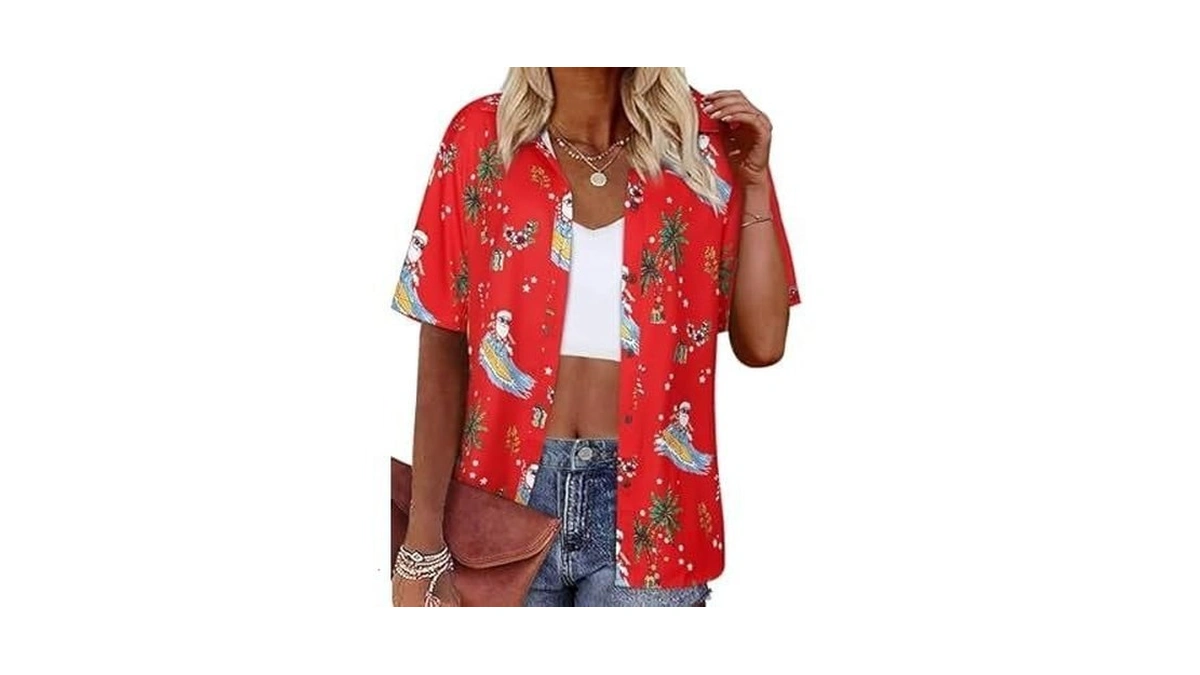 Lookboho Boho Tops For Women 3/4 Sleeve Casual Floral Blouses