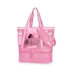 Woomada Beach Tote Bag With Cooler, Large Mesh Beach Bags