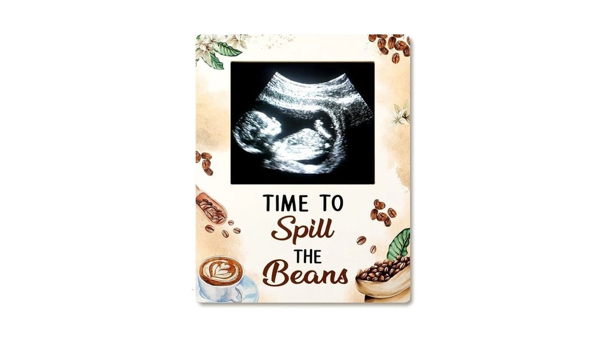 Grobro7 Baby Sonogram Picture Frame - Coffee Baby Shower Sign