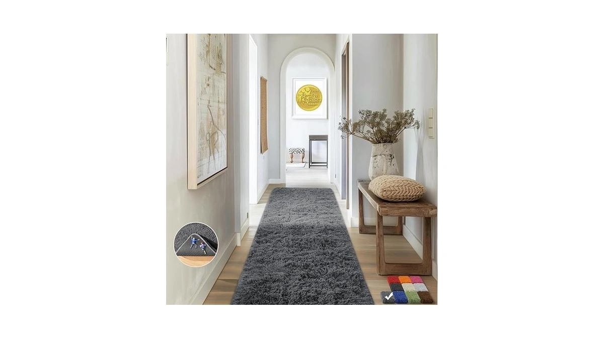 Washable Runner Rug For Hallway, Ophanie 2x6 Non-slip Fluffy Soft