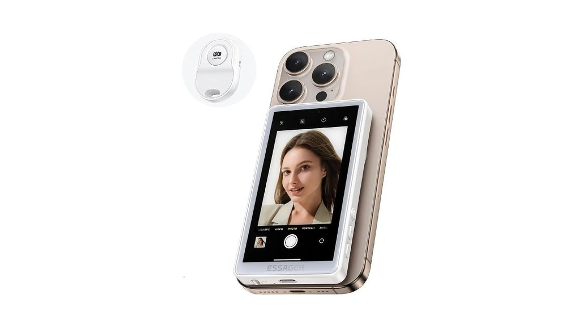Essgaer Magnetic Phone Vlog Selfie Monitor Screen, Hd Display With