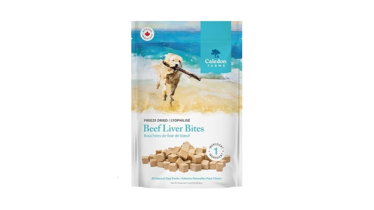 Caledon Farms Freeze Dried Beef Liver Bites Dog Treats, 150