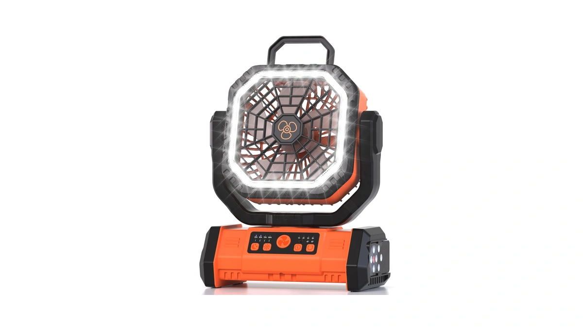 Honesorn Portable Rechargeable Fan 20000mah, Camping Fan With Led Light