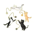 4 Pcs Cat Bookmark Set For Women, Cute Metal Bookmarks