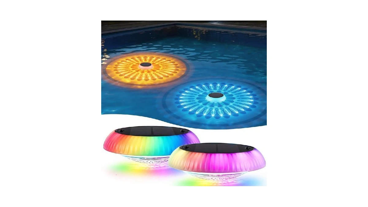 2026 Upgrade Solar Floating Pool Lights, Party-design 2-pack - 6.4in