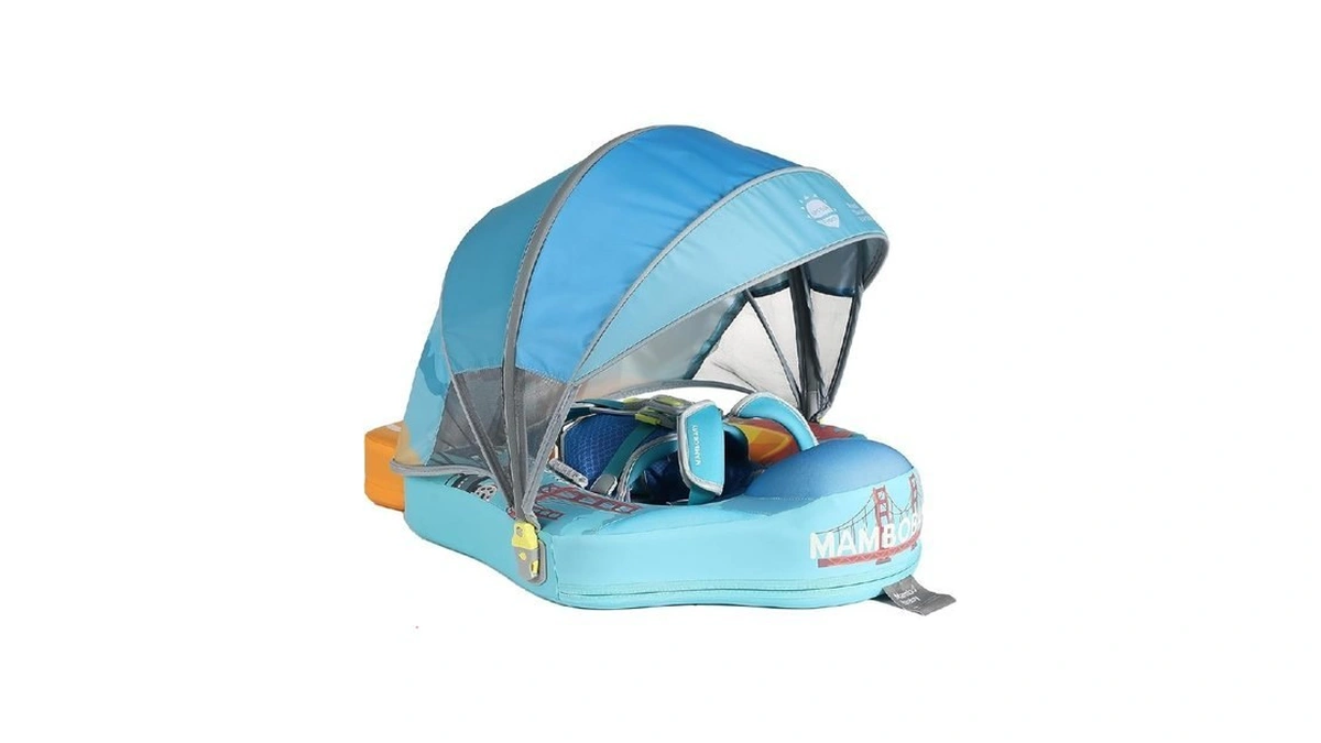 Mambobaby Float Non-inflatable Baby Float With Canopy, Five-point Safety System,