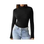 Gkbk Womens Long Sleeve Shirts Mock Turtleneck Turtle Neck Fall