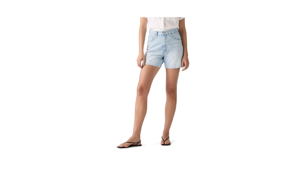 Levi's Women's Cinch Mid-thigh Short, (new) Abraided Art (non Stretch),
