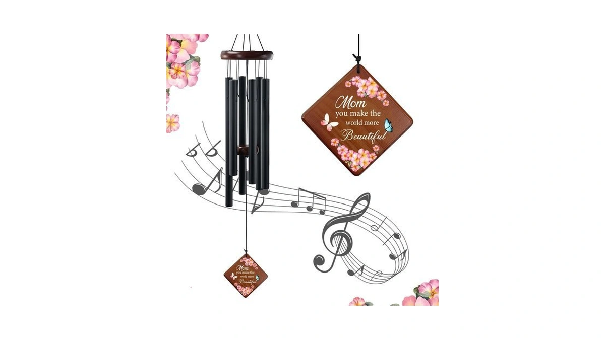 Howarmer 36" Memorial Wind Chimes Sympathy Gift - Cardinal Windchimes