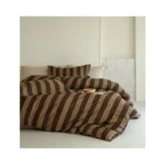 Solycoil Comforter Set Queen Size - 100% Natural Cotton Brown