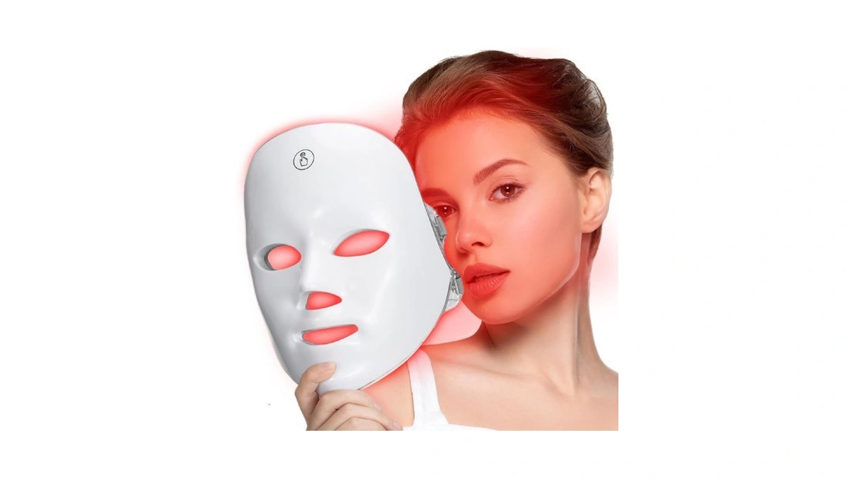 Suerbeaty Red Light Mask For Face, 7-1 Colors Red Light