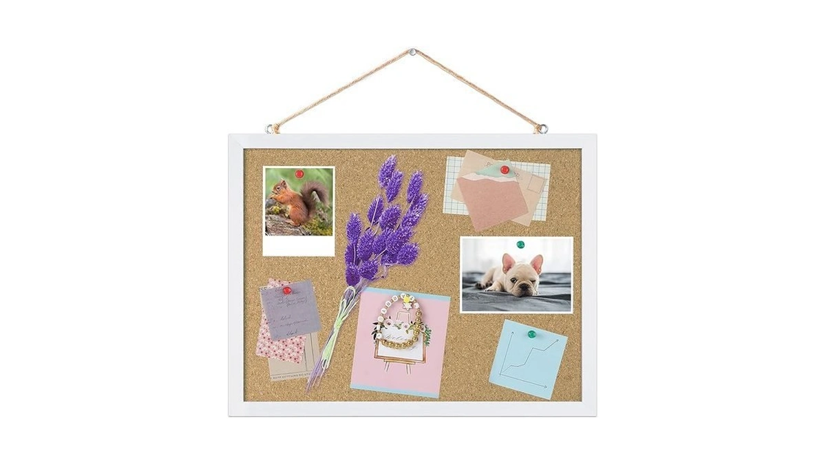 Febsnow Cork Board Bulletin Board 15.7 X 12 Inches With