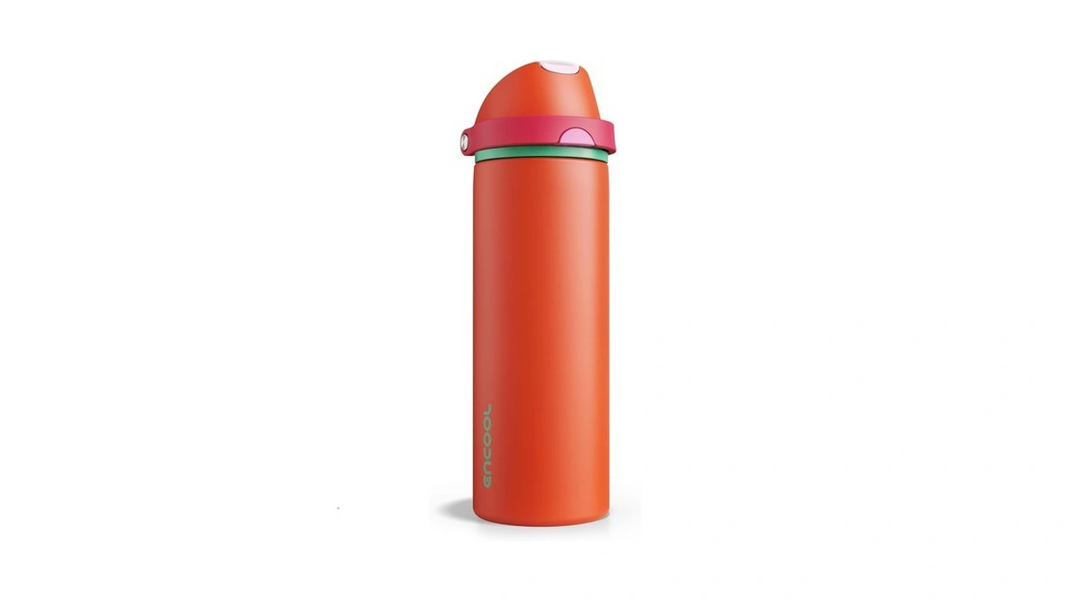 Insulated Water Bottle With Straw - Encool Stainless Steel Water