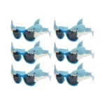 Jakadyuks Shark Glasses Party Favors, 6pcs Hawaiian Shark Photo Booth