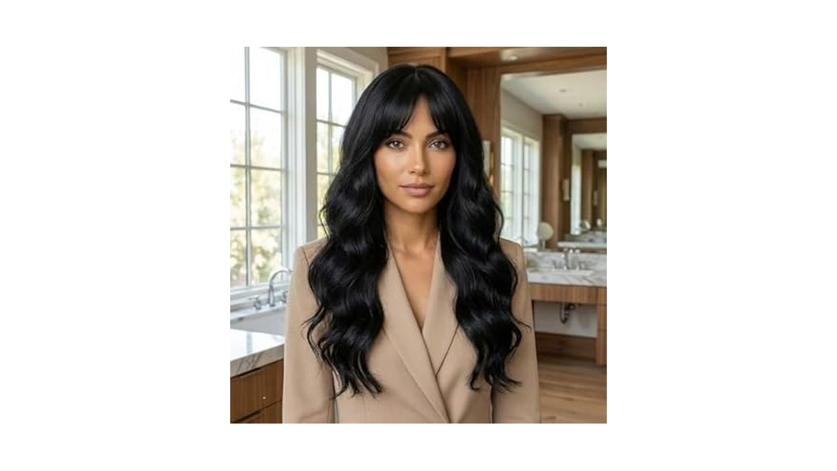 Qitaqota Black Wig For Women | 26 Inch Body Wave
