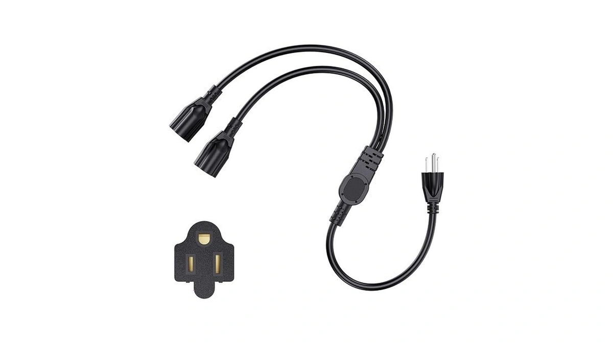Extension Cord With 1 To 2 Splitter 16 Awg 13a