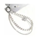 Ayssny Beaded Phone Wrist Strap, Elegant Pearl Cellphone Lanyard Chain