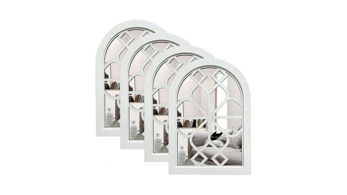 Zexuiru 4 Set Rustic Wall Mirrors For Bedroom Bathroom Living