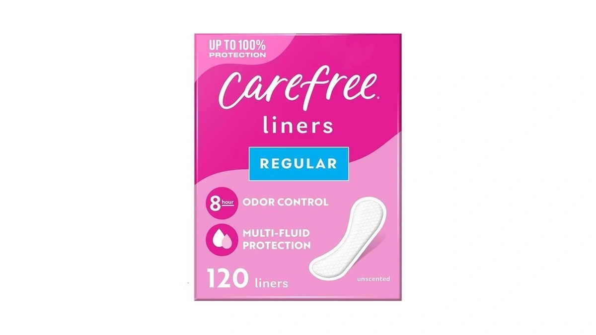 Carefree Panty Liners For Women, Regular, Unwrapped, Unscented, 120ct