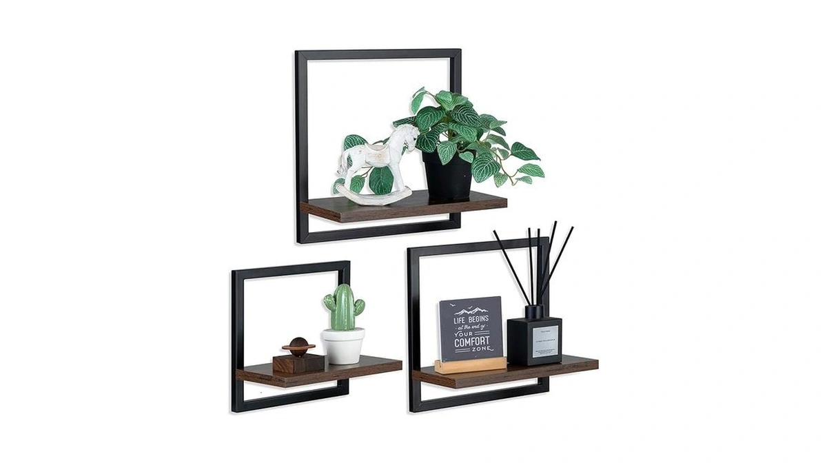 Walasis Wall Shelves For Living Room - Set Of 3