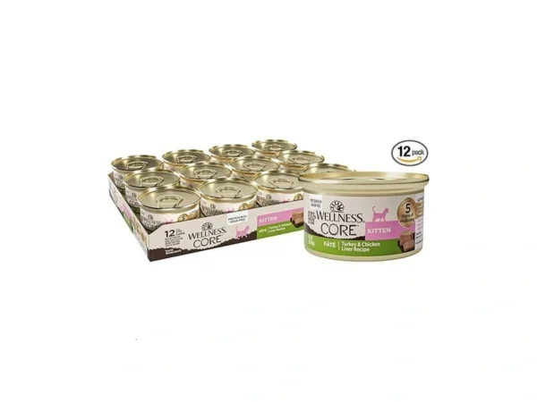 Wellness Core Pate Kitten Canned Wet Cat Food, Natural, Protein