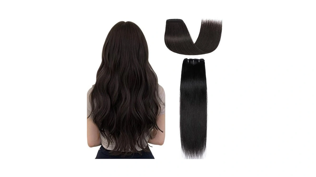 Hairro Sew In Hair Extensions Real Human Hair, 100g/bundle Weave