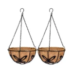 Kingbuy Metal Hanging Basket For Plant Planter With Coconut Fiber