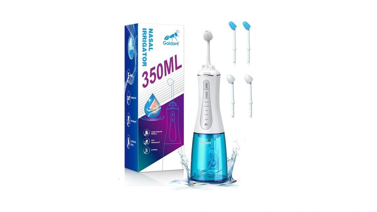 Goldant 350ml Neti Pot Sinus Rinse Kit, Nasal Irrigation System