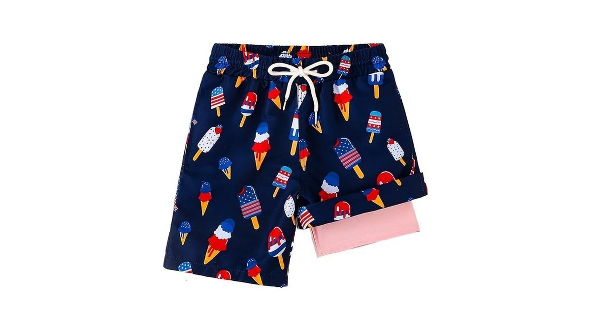 4 Of July Boys Swim Trunks Size 6 7 Quick