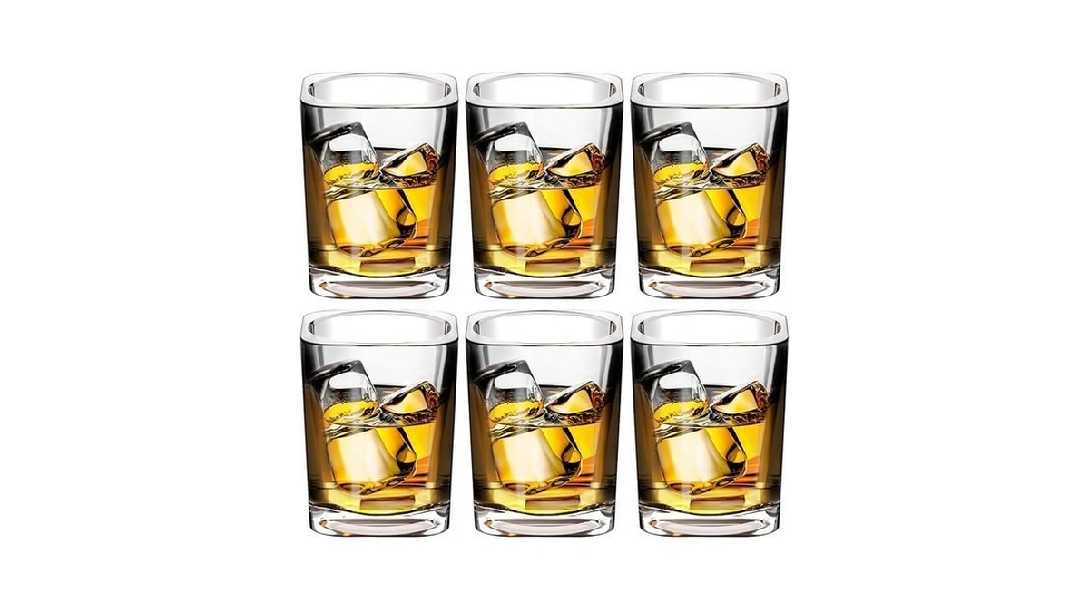 Altarret 6 Pack Heavy Base Shot Glasses Bulk, 2.2 Oz