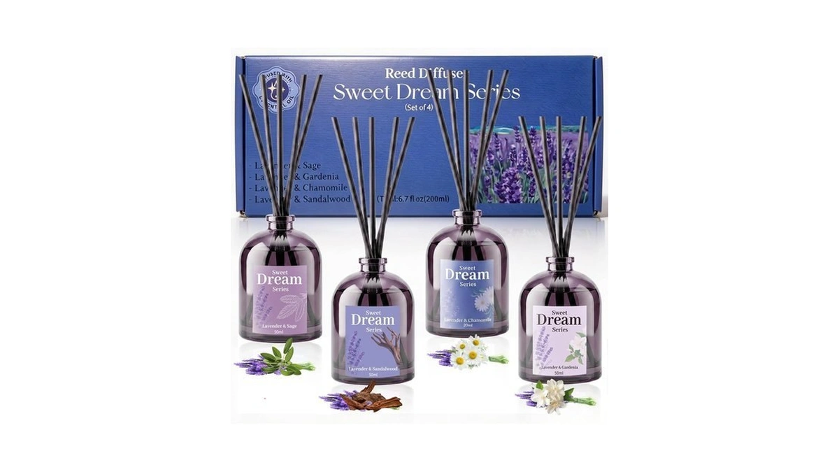 Scentorini Reed Diffuser Set For Sleep, Relax, 4 * 1.69oz,