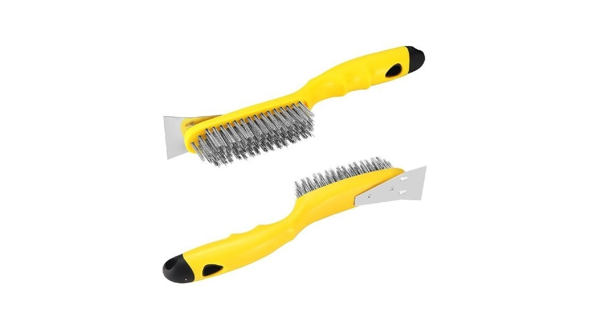 Stainless Steel Wire Brush 2 Pcs With Metal Scraper, 79
