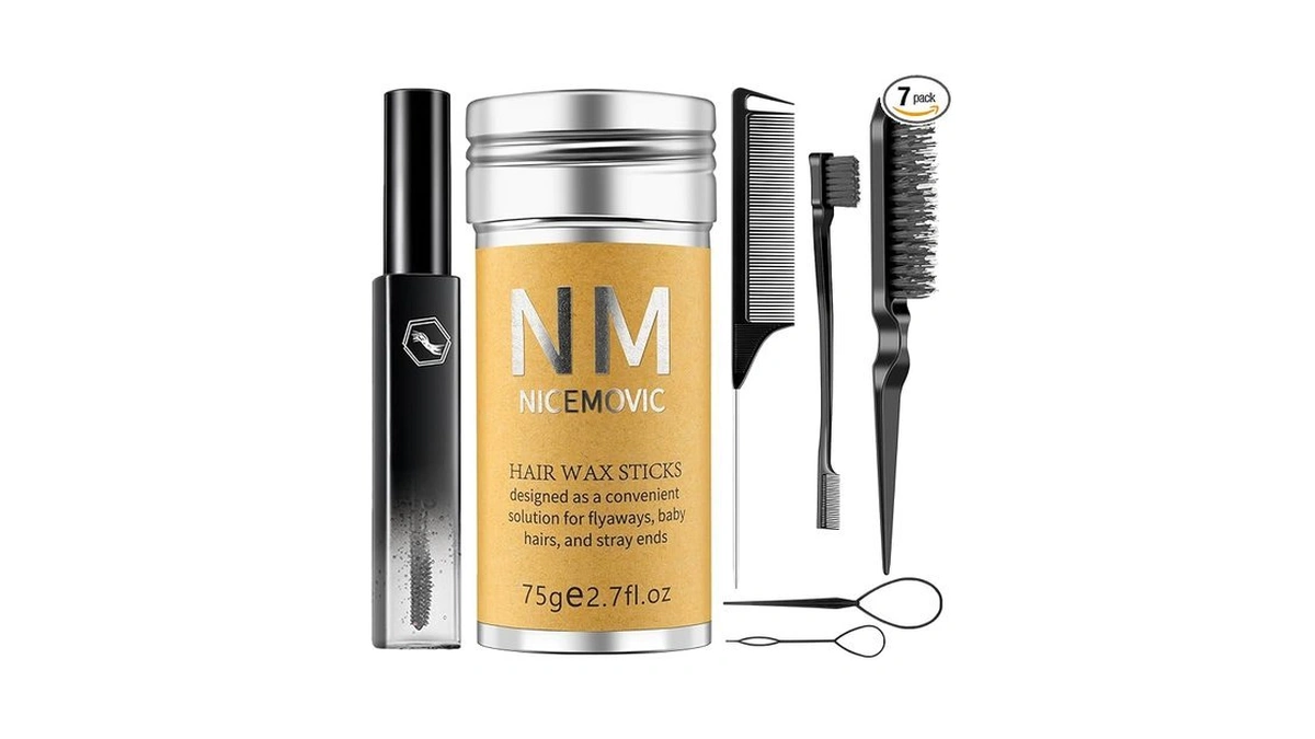 Slick Back Hair Brush Wax Stick Set For Flyaways Stocking
