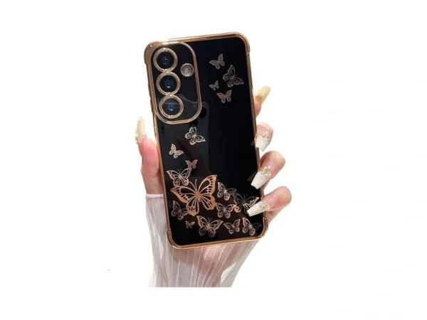 Ztofera Phone Case For Samsung Galaxy S25 Plus,luxury Plating Butterfly