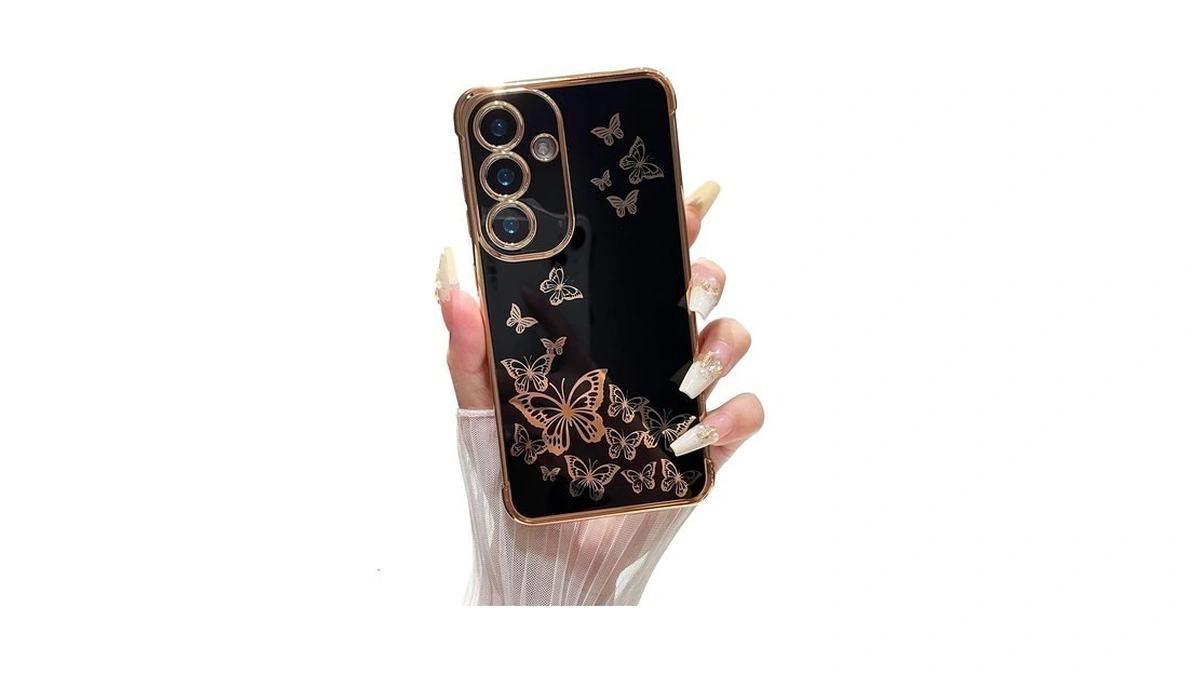 Ztofera Phone Case For Samsung Galaxy S25 Plus,luxury Plating Butterfly