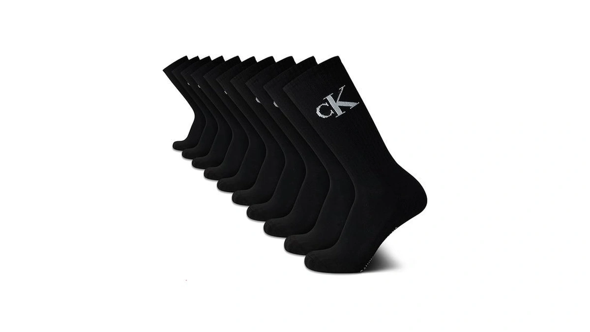 Calvin Klein Mens Crew Socks - 10 Pack Cushioned Athletic