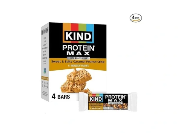 Kind Protein Max Bars, Sweet & Salty Caramel Peanut Crisp,
