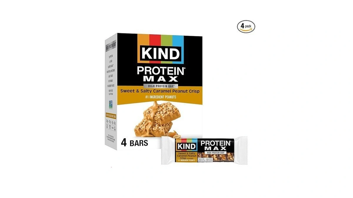 Kind Protein Max Bars, Sweet & Salty Caramel Peanut Crisp,