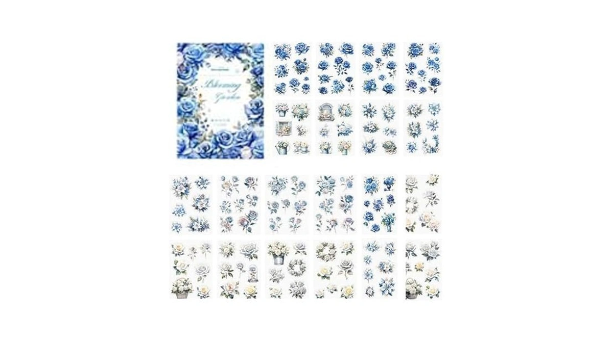 Alideco Vintage Scrapbook Stickers Set Retro People Flowers Sticker Book