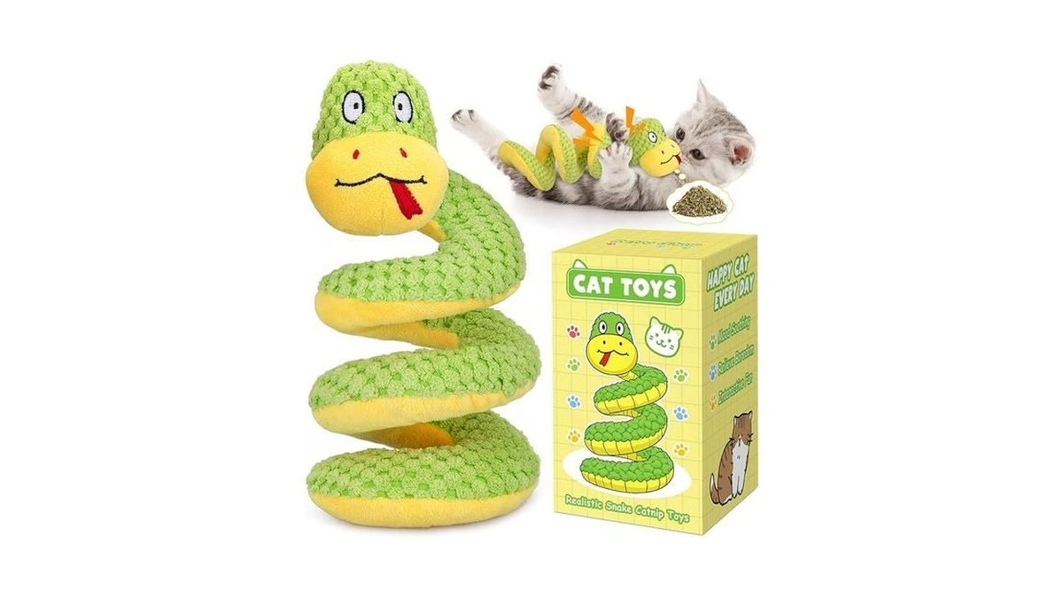 Retro Shaw 11" Realistic Snake Cat Toy – Interactive Kicker