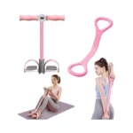 Upgrade 6-tubes Pedal Resistance Band With Handle, Elastic Pull Rope