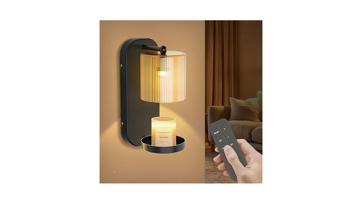 Seenlast Wall Mounted Candle Warmer Lamp With Remote Control, Timer