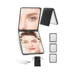 Compact Mirror, Rechargeable 30x Magnifying Mirror With 3 Lighting Modes
