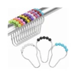 Amazer Shower Curtain Hooks, Decorative Shower Curtain Hooks, Colorful Shower